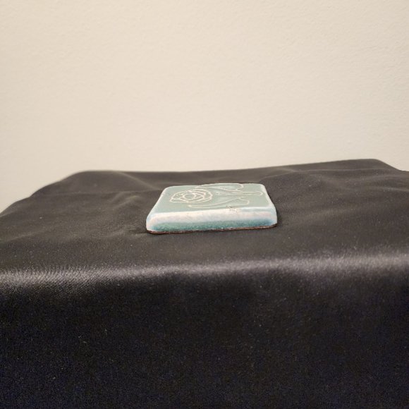 Vintage Pewabic Tile Rose Design - Picture 13 of 16